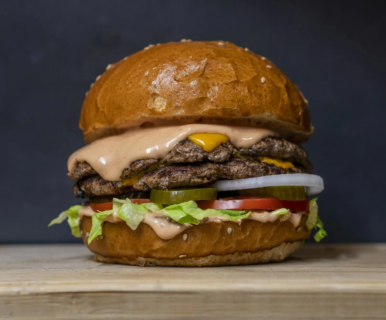 Premium restaurant burger menu preview